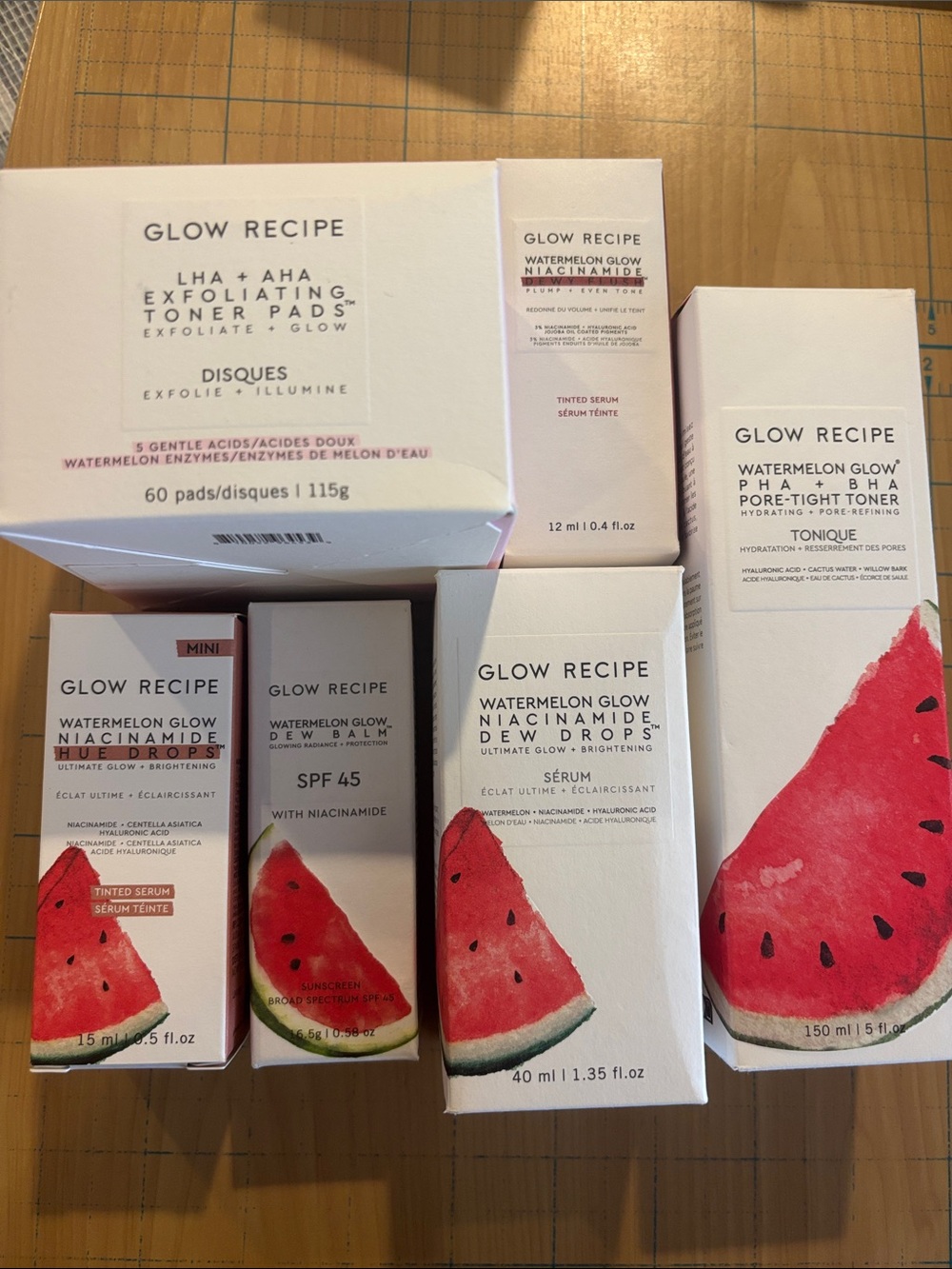 Glow recipe NIB toner pads, toner, hue drops bundle